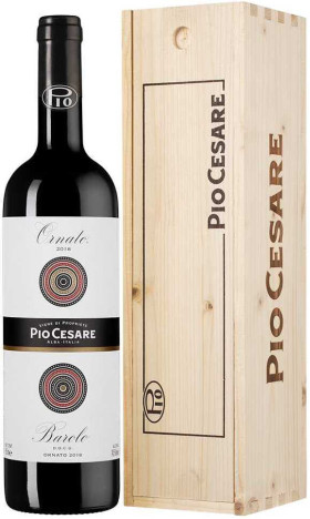 Вино Pio Cesare Barolo DOCG Ornato 2018 wooden box