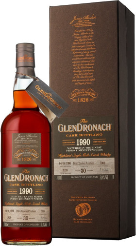 Виски Glendronach Cask Bottling Batch 18 30 Years Cask #7006 1990 gift box 700 мл