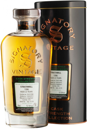 Виски Signatory Vintage Cask Strength Collection Strathmill 22 Years 1996 metal tube 700 мл