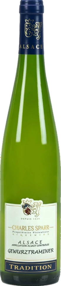 Вино Charles Sparr, Gewurztraminer Tradition, Alsace AOC, 2017