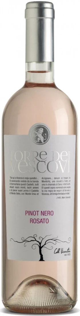 Вино Colli Vicentini, Torre dei Vescovi Pinot Nero Rosato, Trevenezie IGT, 2020
