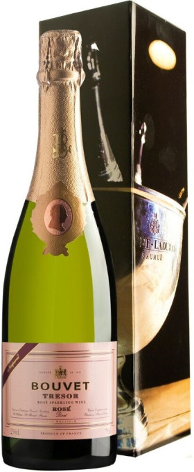 Игристое вино Bouvet Ladubay Tresor Rose Brut Saumur AOC gift box