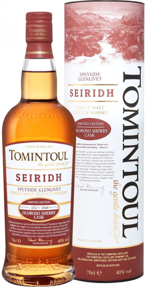 Виски Tomintoul Seiridh gift box 700 мл