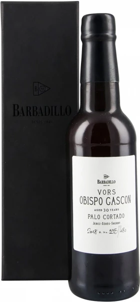 Херес Barbadillo, Obispo Gascon Palo Cortado VORS, 30 years old, Jerez DO, gift box, 375 мл