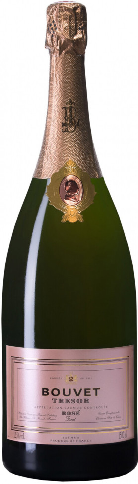 Игристое вино Bouvet Ladubay Tresor Rose Brut Saumur AOC 15 л