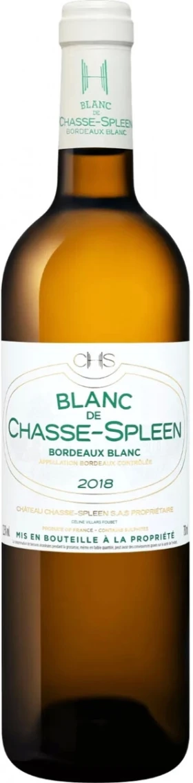 Вино Blanc de Chasse-Spleen, Bordeaux AOC, 2018