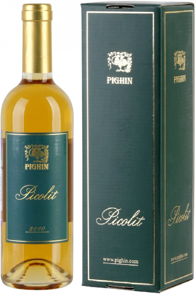 Вино Pighin Picolit Collio DOC 2010 gift box 500 мл