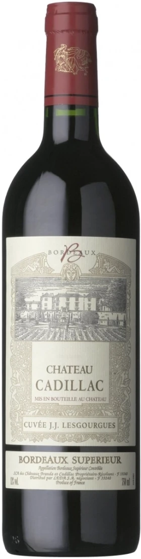 Вино Chateau Cadillac, Cuvee J.J. Lesgourgues, Bordeaux Superieur AOC, 2010