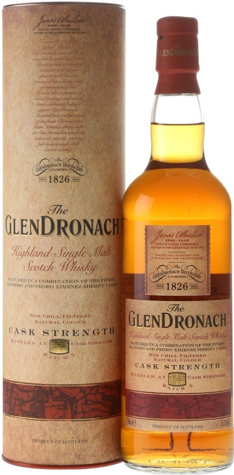 Виски Glendronach Cask Strength Batch 5 in tube 700 мл