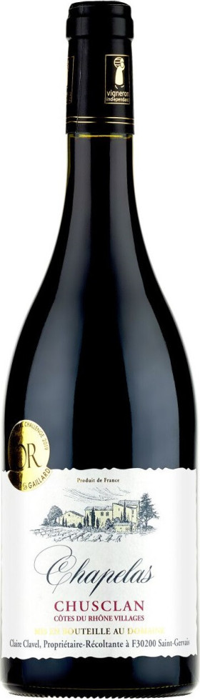Вино Chapelas Chusclan Cotes du Rhone Villages AOP 2018
