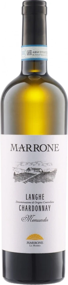 Вино Famiglia Marrone, Memundis Chardonnay, Langhe DOC, 2021