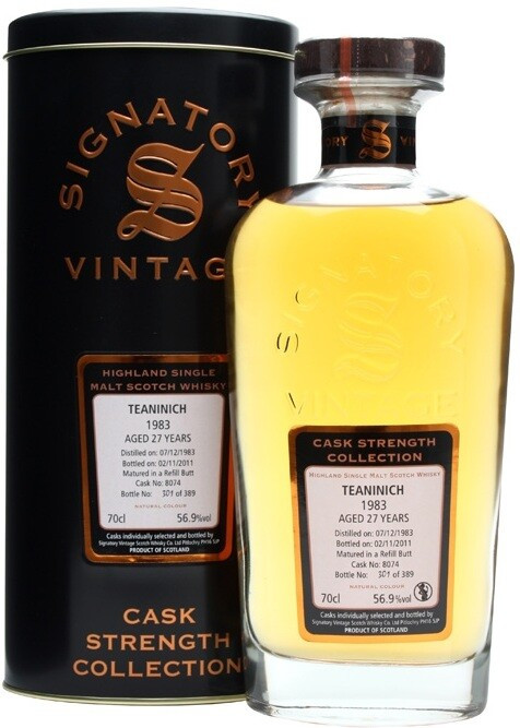 Виски Signatory Vintage Cask Strength Collection Teaninich 27 Years Old 1983 metal tube 700 мл