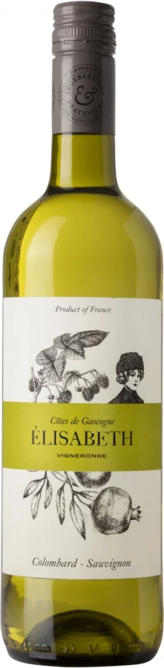 Вино Elisabeth Vigneronne Colombard-Sauvignon Blanc, Cotes de Gascogne IGP