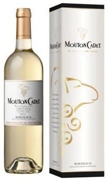 Вино "Mouton Cadet", Bordeaux AOC Blanc, 2011, gift box
