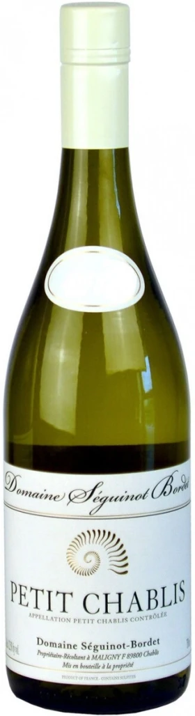 Вино Domaine Seguinot-Bordet, Petit Chablis AOC, 2013