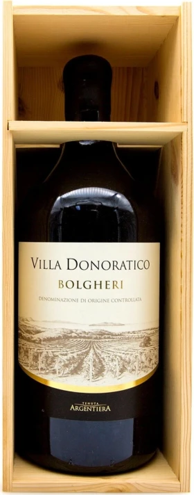Вино Argentiera, Villa Donoratico, 2019, wooden box, 3 л