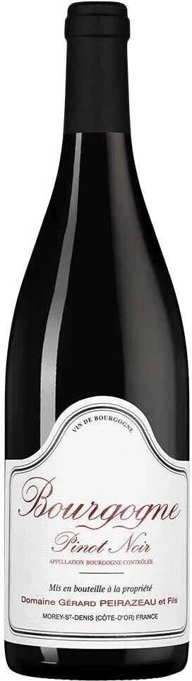 Вино Domaine Gerard Peirazeau, Bourgogne Pinot Noir AOC, 2021