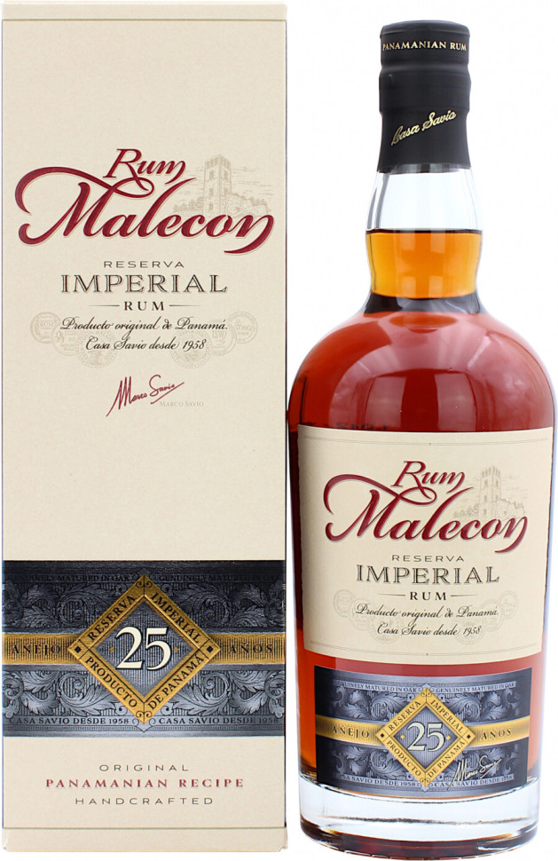 Ром Malecon Reserva Imperial Anejo 25 Anos gift box 0.7 л