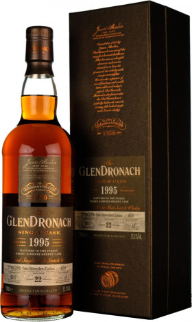 Виски Glendronach Single Cask Pedro Ximenez Sherry Puncheon 22 Years Old 1995 gift box 700 мл