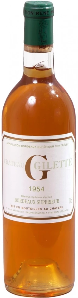 Вино Chateau Gilette G, Sauternes AOC, 1954, 720 мл