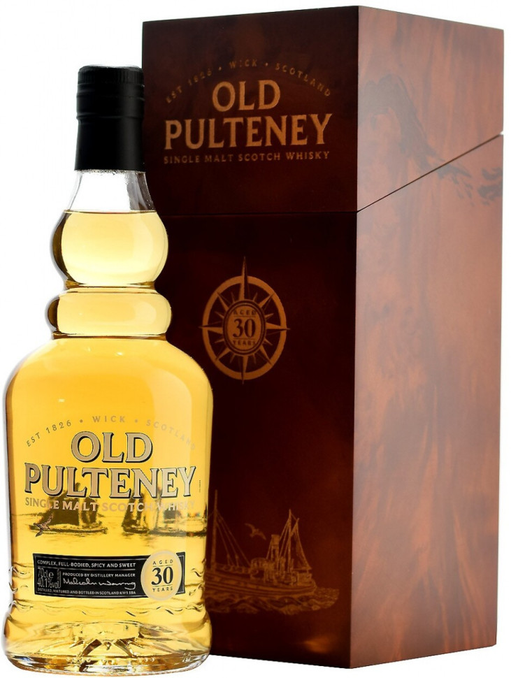 Виски Old Pulteney 30 Years Old wooden box 700 мл