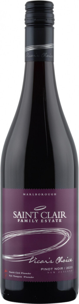 Вино Saint Clair Vicar s Choice Pinot Noir 2020